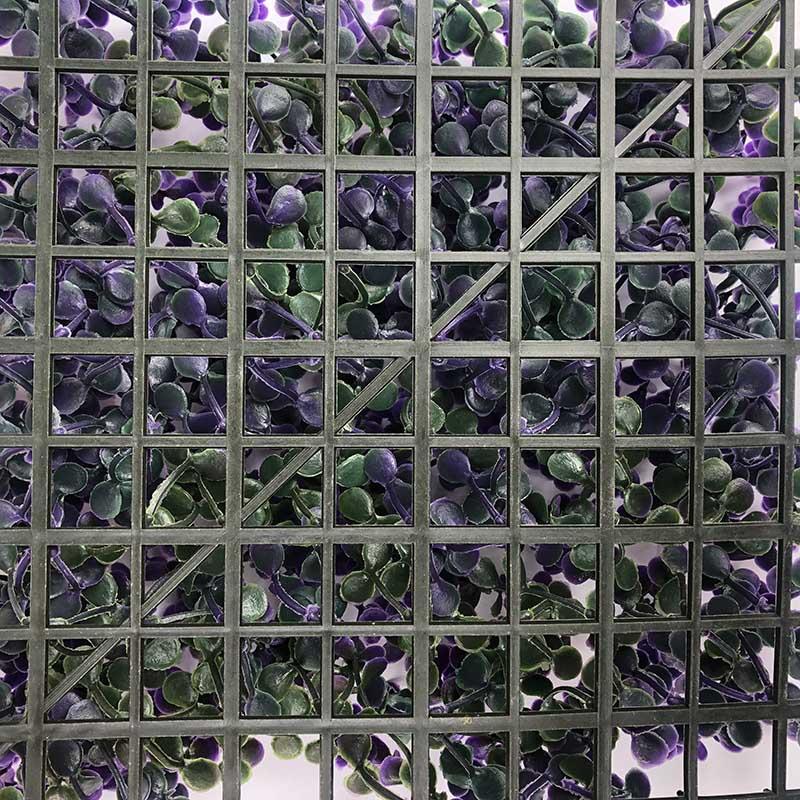 Purple Wedding Decor Artificial Boxwood Hedge Fence Wall