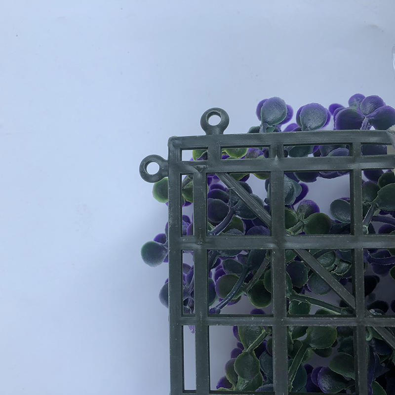 Purple Wedding Decor Artificial Boxwood Hedge Fence Wall